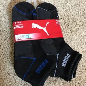 6pair quarter crew men’s Puma  socks